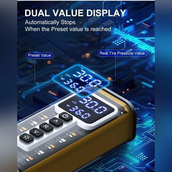 Tire Inflator Portable Air Compressor, Air Pump for Car Tires 20000mAh Battery - Picture 10 of 11